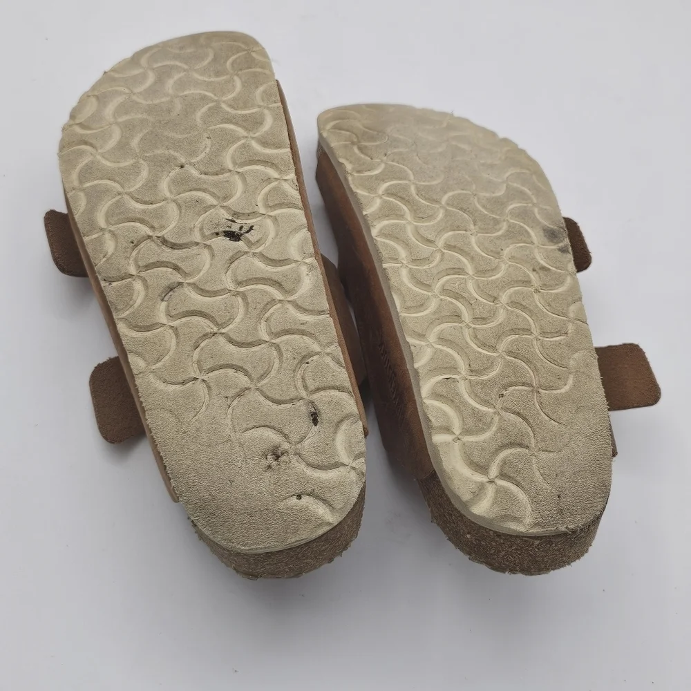Birkenstock Arizona Big Buckle Sandals Cognac Leather Size 37 US 6 6.5